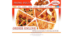 Desktop Screenshot of primopizzadanville.com